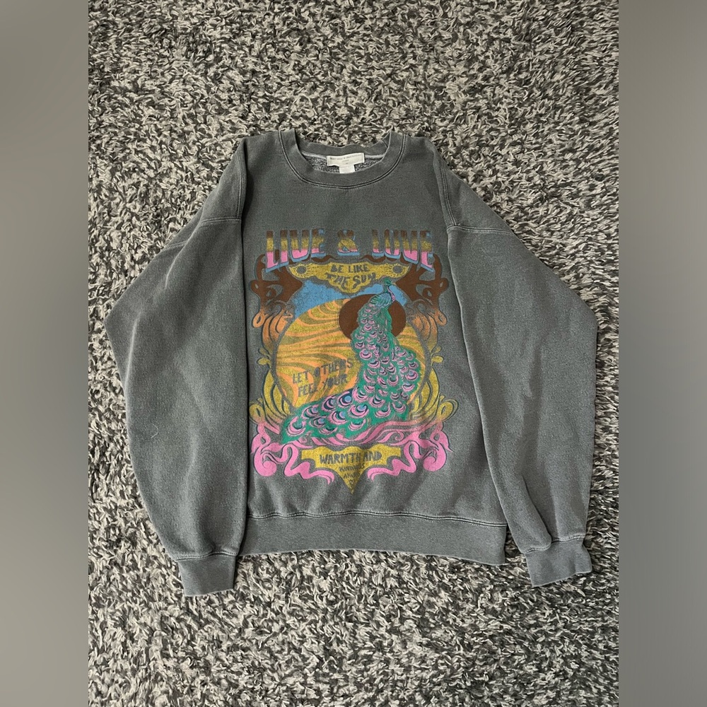 Urban Outfitters EUC Project Social T Live & Love Graphic Sweatshirt Size S/M